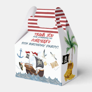 Caja Para Regalos Cute Pirate Birthday Parchment gracias