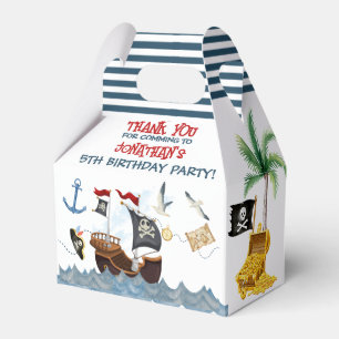 Caja Para Regalos Cute Pirate Birthday Parchment gracias