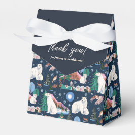 Caja Para Regalos Cute Polar Bear Winter Baby Shower