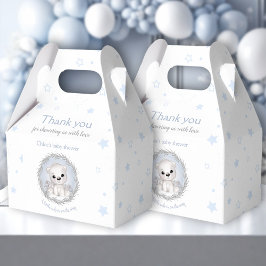 Caja Para Regalos Cute Polar Oso Blanco Winter Boy Baby Shower