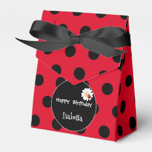 Caja Para Regalos Cute Polka dot Ladybug Daisy Flower Birday Party