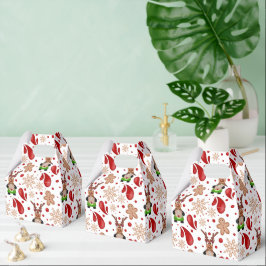 Caja Para Regalos Cute Red Holiday Christmas Reindeer