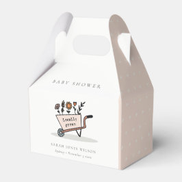 Caja Para Regalos Cute Rubor Floral Cart Baby Shower de crecimiento