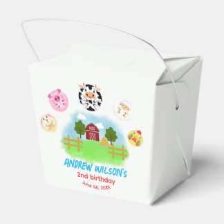 Caja Para Regalos Cute Rustic Farm Party Animals Ready to Play Balls