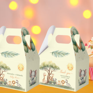 Caja Para Regalos Cute safari animals gender neutral baby shower