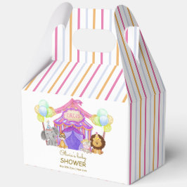 Caja Para Regalos Cute Safari Circus Carnio Globo Baby Shower