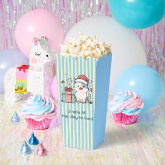 Caja Para Regalos Cute Santa Cat with Gift Box