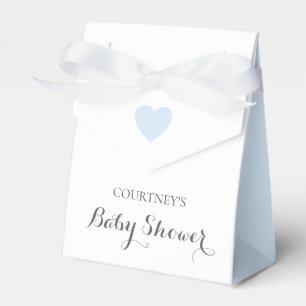 Caja Para Regalos Cute Simple Blue Heart Boy Baby Shower