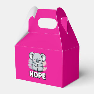 Caja Para Regalos Cute Sleeping Koala “Nope” Funny Cartoon