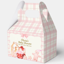 Caja Para Regalos Cute Smore Milk Cookie Gingham Winter Baby Shower
