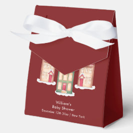 Caja Para Regalos Cute Snow Gingerbread Village Baby Shower 