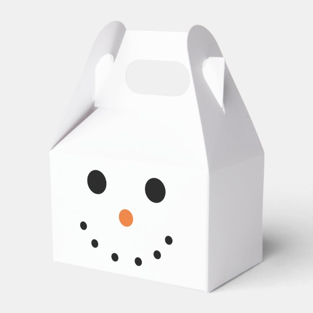 Caja Para Regalos Cute Snowman Favor Box (Front Side)