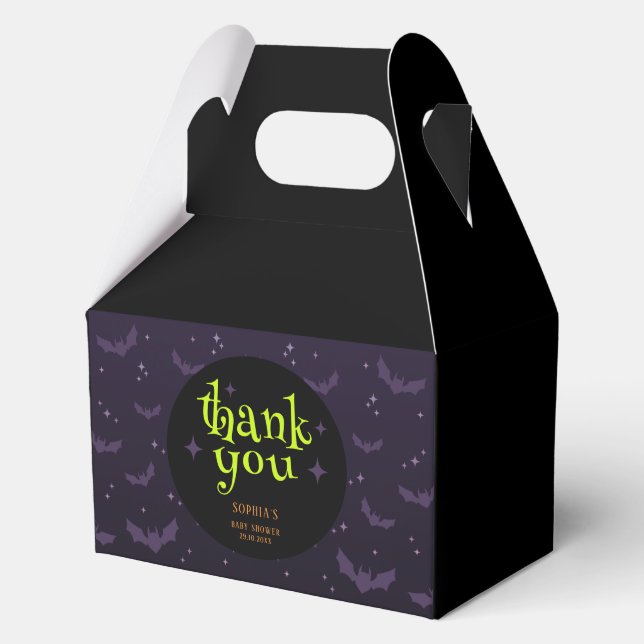 Caja Para Regalos Cute Spooky Halloween Cauldron Baby Shower (Anverso)