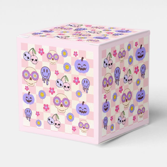 Caja Para Regalos Cute Spooky Vibes Groovy Ghost Halloween (Costado Anverso)
