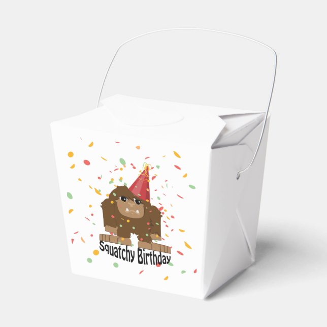 Caja Para Regalos Cute Squatchy Birthday Bigfoot (Front Side)