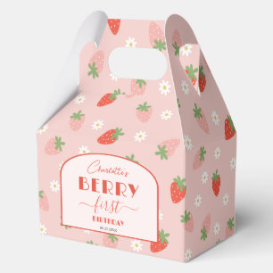 Caja Para Regalos Cute Strawberries Berry Primer primer cumpleaños G