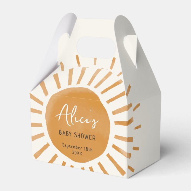 Caja Para Regalos Cute Sunshine Boho Baby Shower (Front Side)