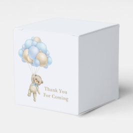 Caja Para Regalos Cute Teddy Bear Blue Gold Resumen Gracias