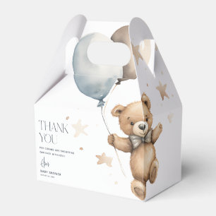 Caja Para Regalos Cute Teddy Bear Boy Baby Shower Gracias Favor