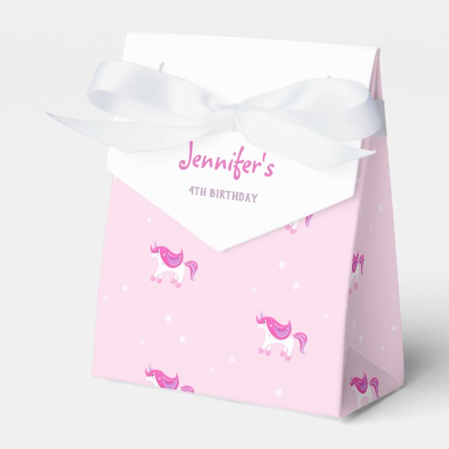 Caja Para Regalos Cute Unicornio Chica Favor Box 🦄 (Front Side)
