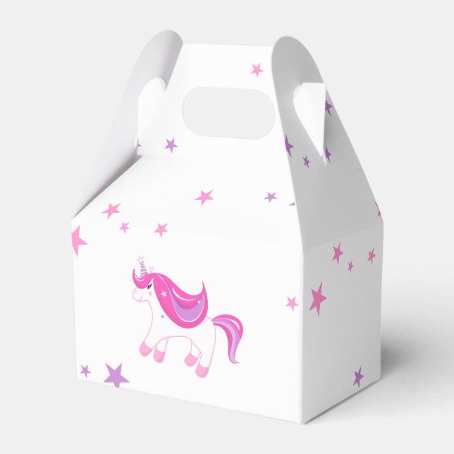 Caja Para Regalos Cute Unicornio Chica Favor Box 🦄 (Front Side)