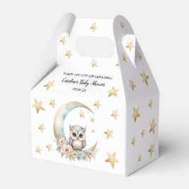 Caja Para Regalos Cute Watercolor Owl Baby Shower