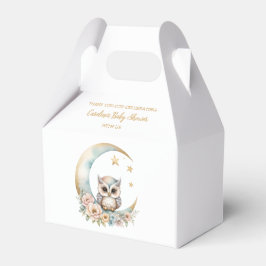 Caja Para Regalos Cute Watercolor Owl Baby Shower