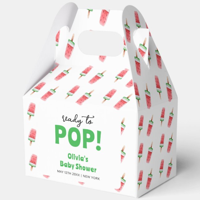 Caja Para Regalos Cute Watermelon Ice Cream Popcicle Baby Shower (Reverso )
