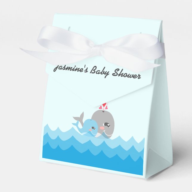 Caja Para Regalos Cute Whale Boy Baby Shower (Front Side)