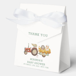 Caja Para Regalos Cute Whimsical Hedgehog Farm Tractor Baby Shower