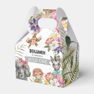 Caja Para Regalos Cute Wild One Jungle Boy Birthday Favor Box