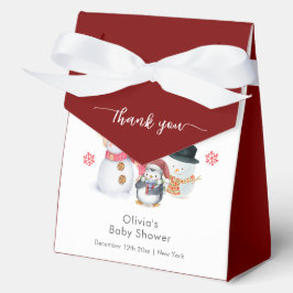 Caja Para Regalos Cute Winter Penguin Snowman Baby Shower