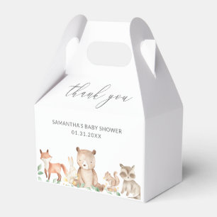 Caja Para Regalos Cute Woodland Animales Género Baby Shower Neutral