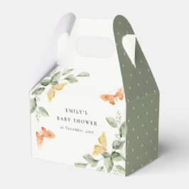Caja Para Regalos Cute Yellow Garden Foliage Butterflies Baby Shower