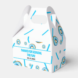 Caja Para Regalos Cuto azul y color blanco Donut Boy Cumpleaños