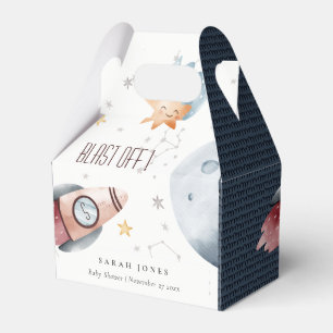 Caja Para Regalos Cuto espacio exterior Starry Planet Rocket Baby Sh