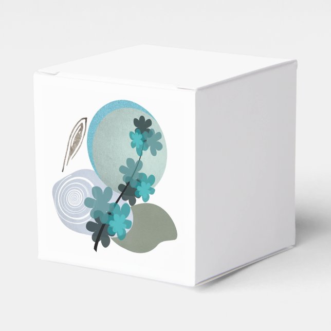 Caja Para Regalos Cyan Boho (Costado Anverso)