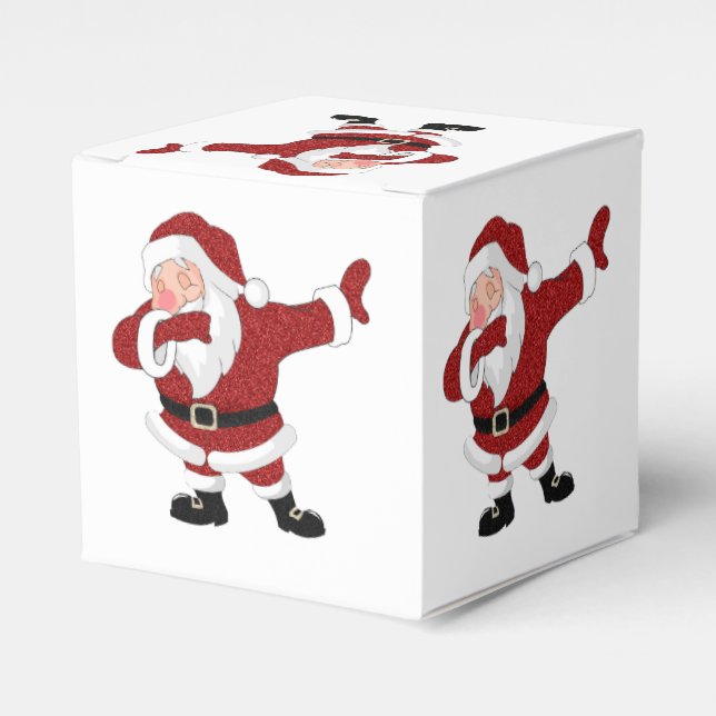 Caja Para Regalos Dabbing Red Santa Claus | Humor divertido de vacac (Costado Anverso)