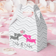 Dachshund Boda Wiener Dog Favor Box