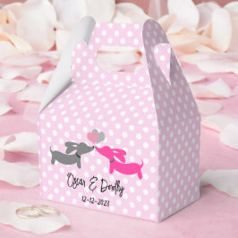 Caja Para Regalos Dachshund Love Boda Kiss Personaliza
