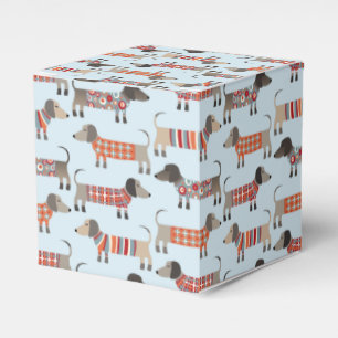Caja Para Regalos Dachshund Sausage Dog Blue