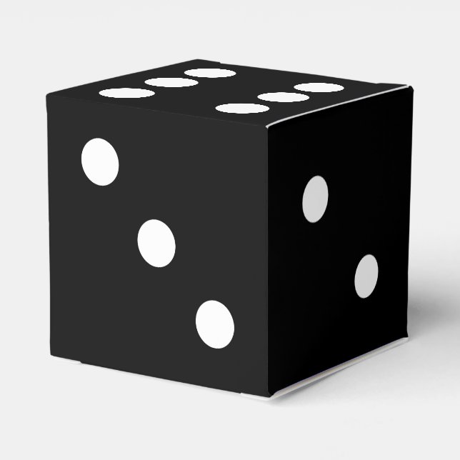 Caja Para Regalos Dados de juego negro (Reverso Costado)