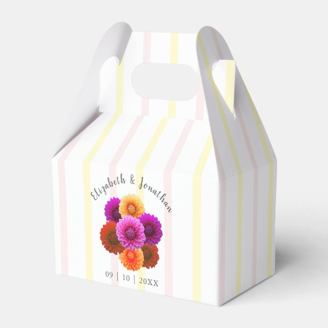 Caja Para Regalos Dahlia Autumn Boda Floral (Front Side)