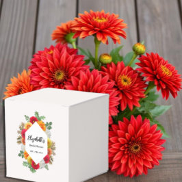 Caja Para Regalos Dahlia de otoño Despedida de soltera floral