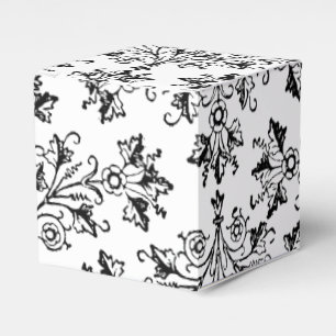 Caja Para Regalos Daisies vintage con sabor a flores en negro