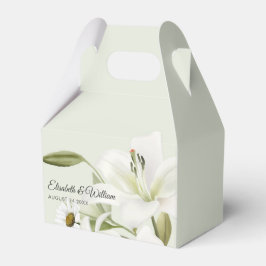 Caja Para Regalos Daisies Y Lilis Blancas Lámparas De Fondo Verde Cl