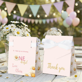 Caja Para Regalos Daisy 1st Birthday  Isn't She ONEderful Pink Favor