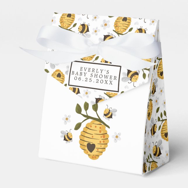 Caja Para Regalos Daisy Beehive Bumblebee Bee Baby Shower (Front Side)