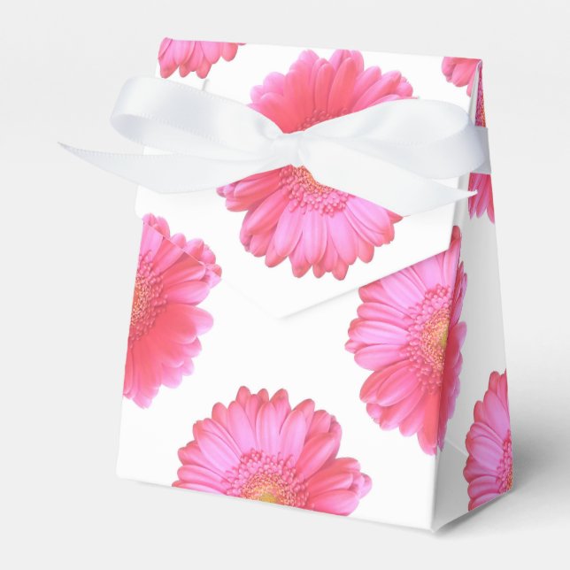 Caja Para Regalos Daisy gerbera rosada (Front Side)