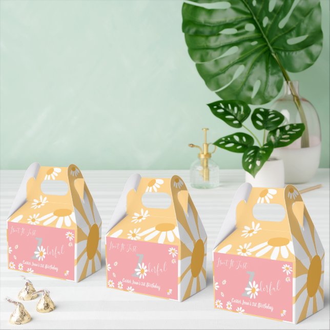 Caja Para Regalos Daisy Hippie Bebé Maravillosa Primera Fiesta de Cu (Múltiple)